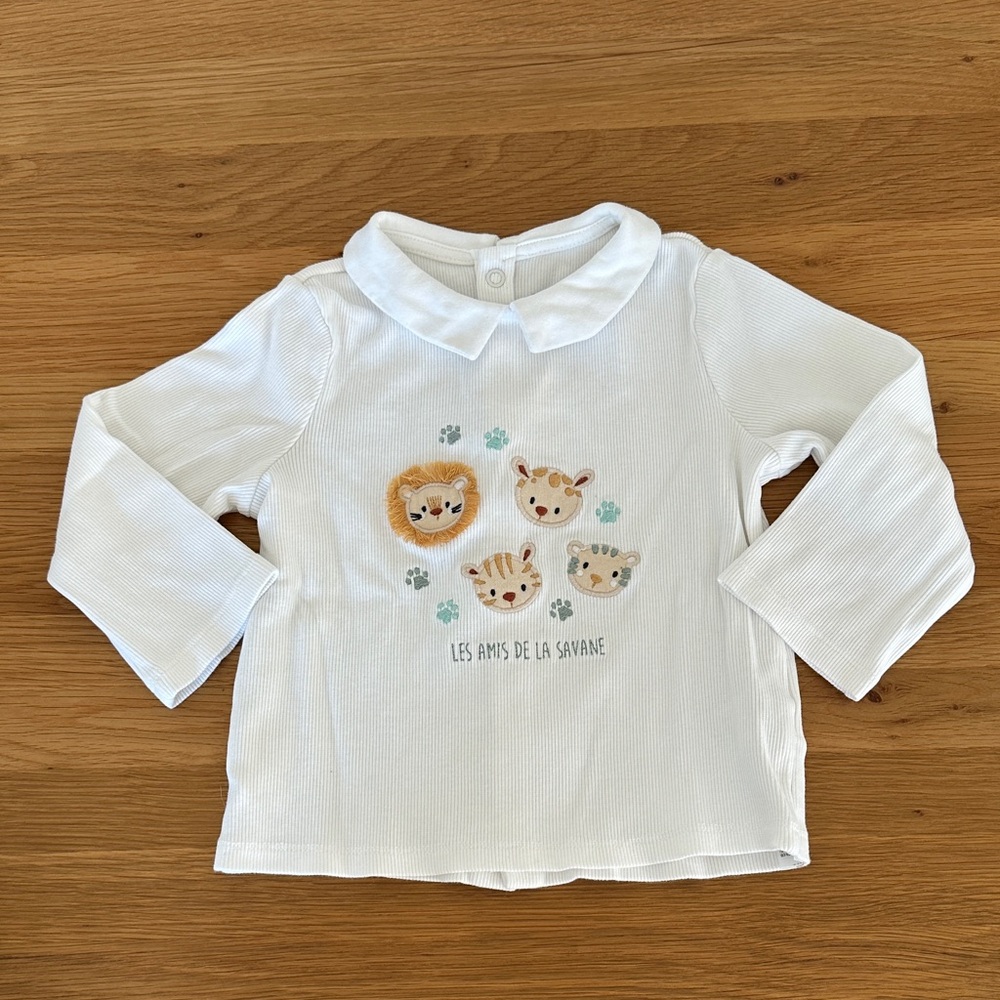 Savane Friends White Long Sleeve Kids Tee